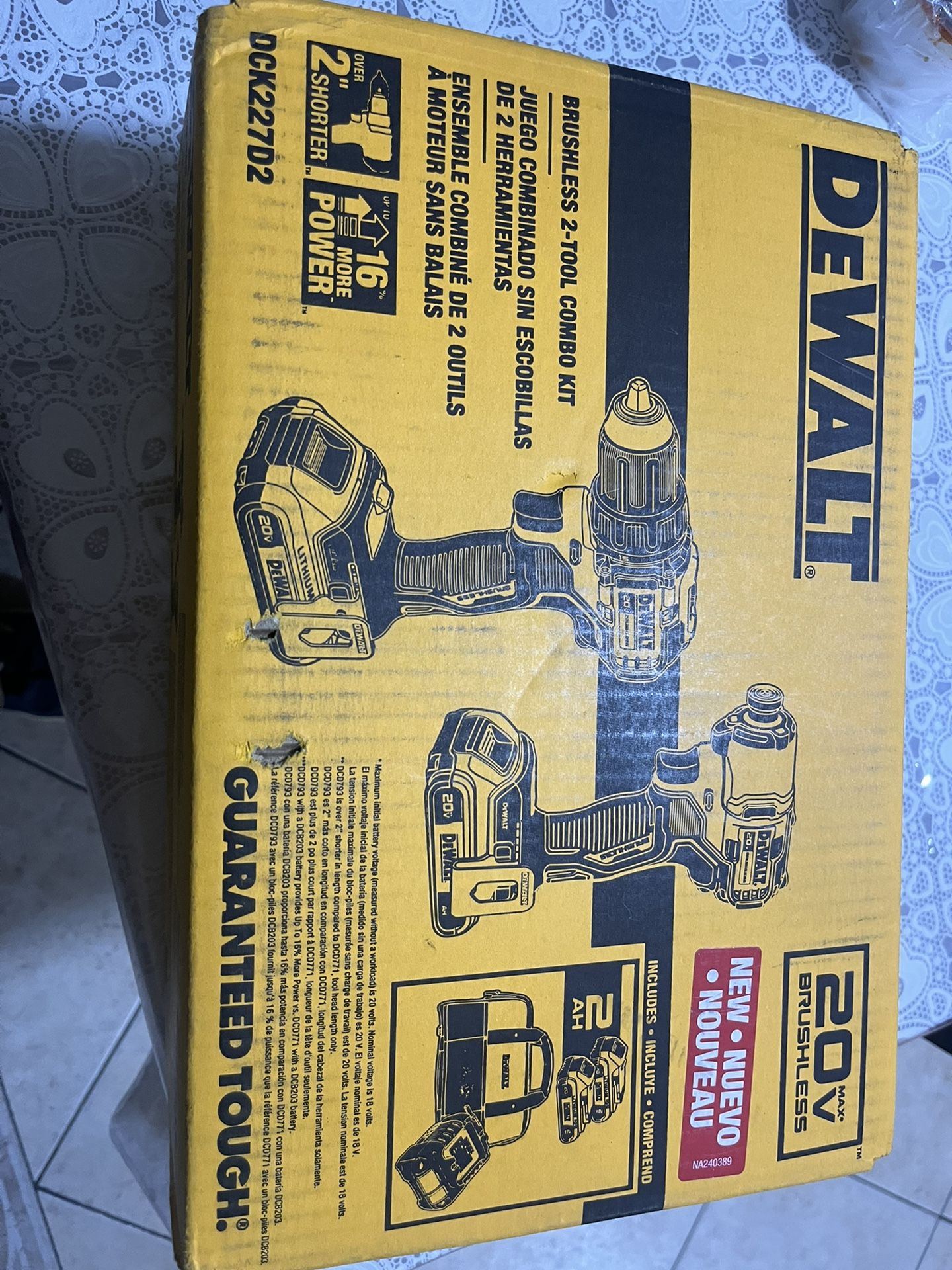 Dewalt 20 V MAX BRUSHLESS 2-tool Combo Kit