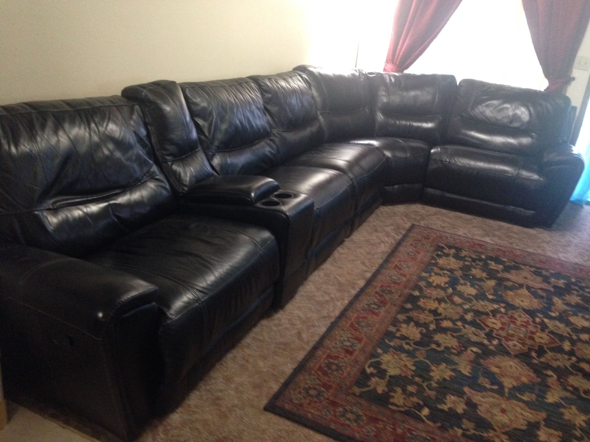 Leather Sectional with recliners