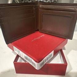 Salvatore Ferragamo Bifold Wallet - Tobacco - Jacquard Gancini - Pebble Leather