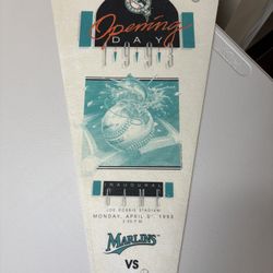 1993 Florida Marlins Opening Day Pennant 