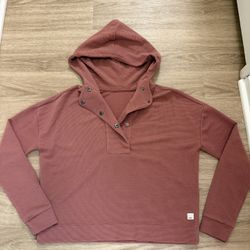 NWOT Vuori Hooded Waffle Pullover Size Xs 