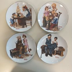 Norman Rockwell Collector Plates - Set Of 4