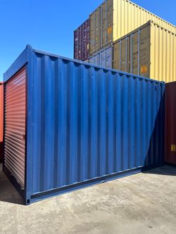 15FT SHIPPING CONTAINER – WIND & WATERTIGHT | HEAVY DUTY STORAGE SHED | CONNEX BOX (ROLL-UP DOOR)