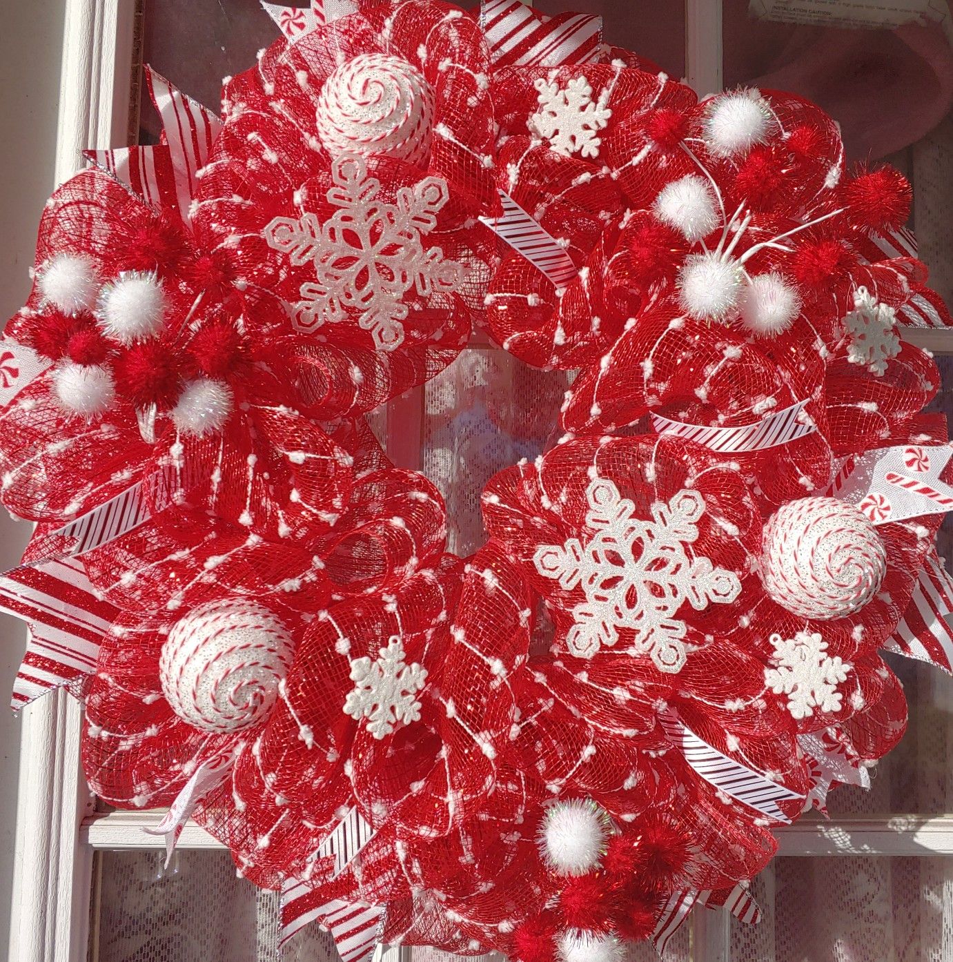 Xmas mesh wreath