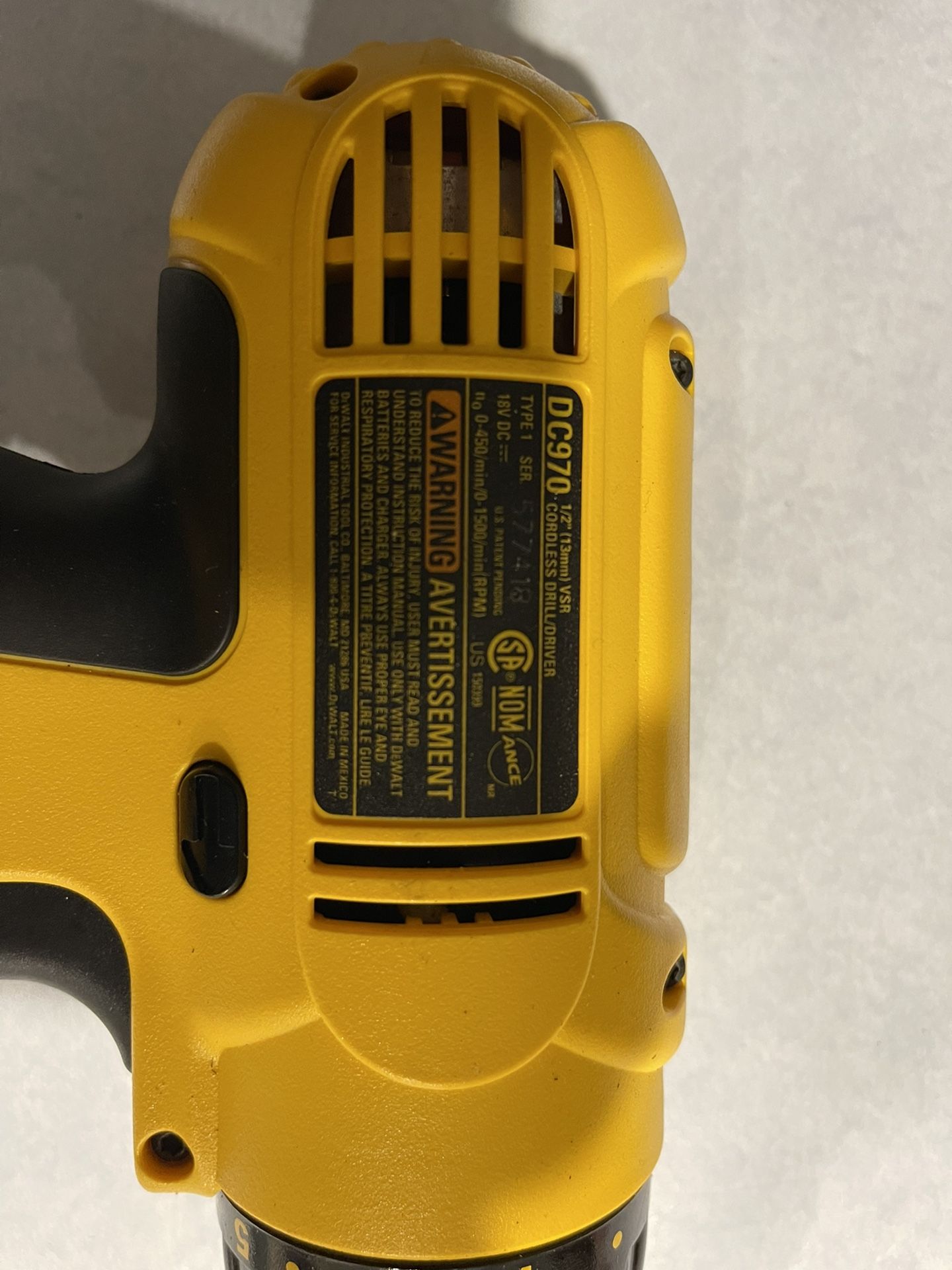 Dewalt dc970 drill 18v