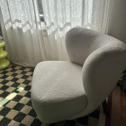 Selling: 2 White Boucle chairs