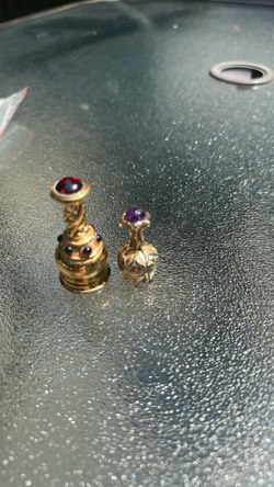 Vintage set of gem stone bells / 2