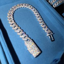 10 mm Diamond Cuban Bracelet
