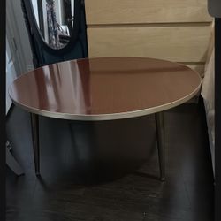 Round Coffee Table With Golden Edge