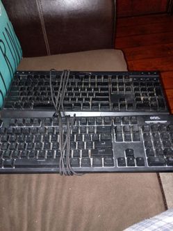 2 keyboards hyper x Alloy core rgb keyboard and onn gaming keyboard