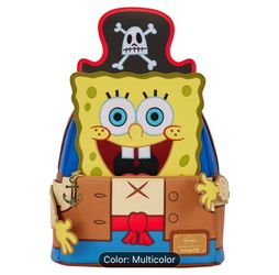 Brand new with tags Loungefly Spongebob Squarepants Pirate Cosplay Mini Backpack