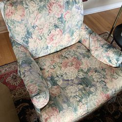 2 Floral Matching Chairs