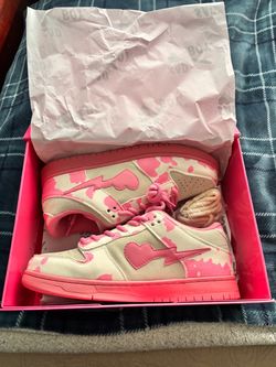Pink Cow Print Low-Top Sneakers