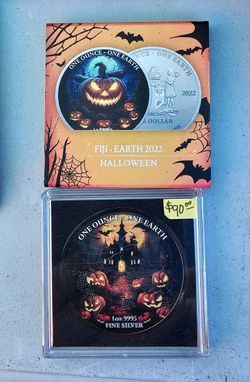 2022  Fiji Halloween Silver Dollar 