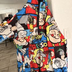 Popeye adul large wind breake jacket