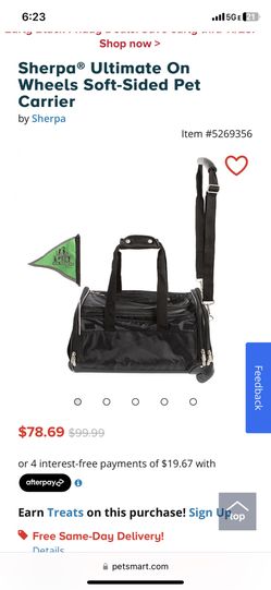 Sherpa Ultimate On Wheels Soft Sided Pet Carrier