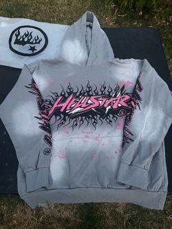 Hellstar Graphic Hoodie Gray Pink