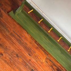 green coat shelf 