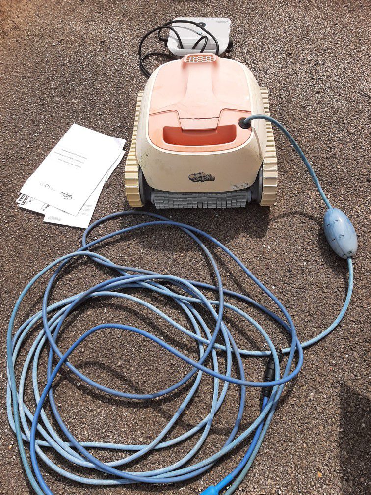 Maytronics Dolphin Echo Pool Cleaner W/ Power Supply And Instructions