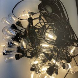  100ft Heavy Duty String Light with 30 LED Shattered Proof Bulbs + 2 Extra LED Bulbs 