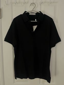 black polo shirt
