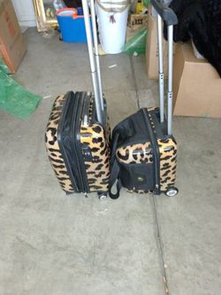 Beautiful Heys Brown Leopard Luggage 
