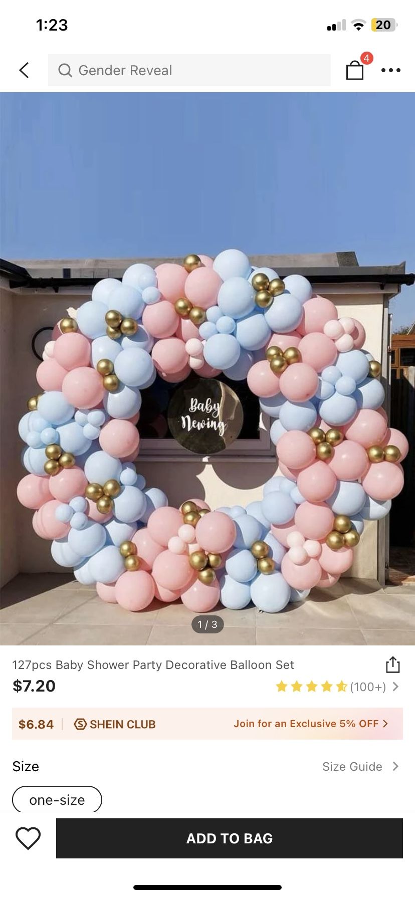 gender reveal balloons
