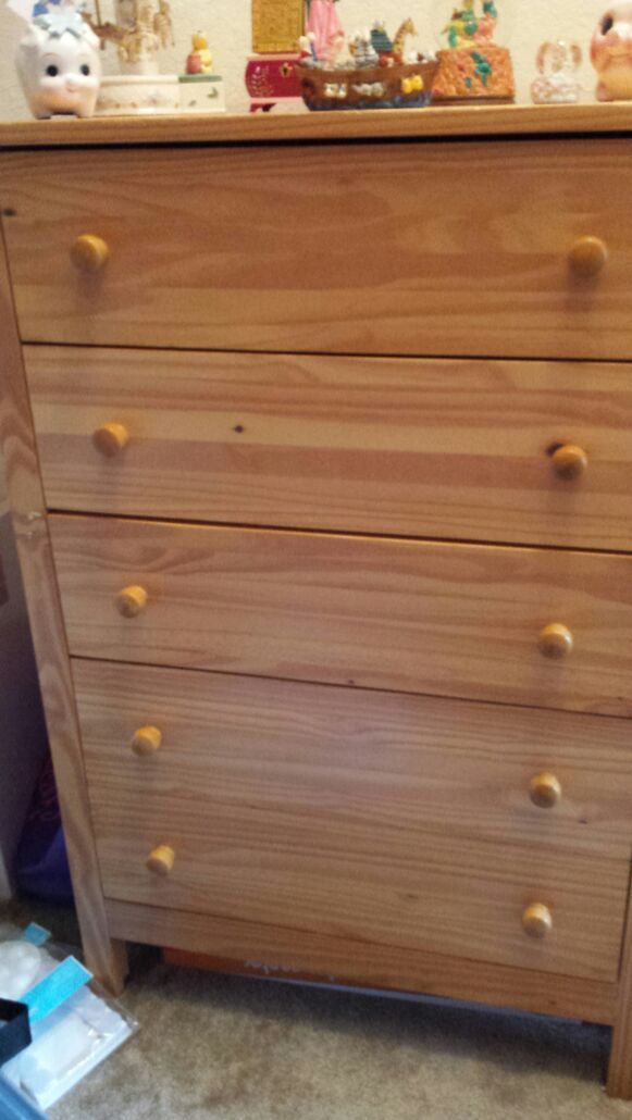 Unfinished wood oak chest of drawers