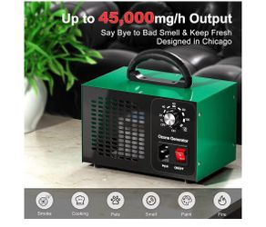 Ozone Generator 45,000mg/h, Home/Industrial O3 Car Deodorizer. Ozone Machine Air Ionizer Ozone Odor Eliminator for Strong Odor.