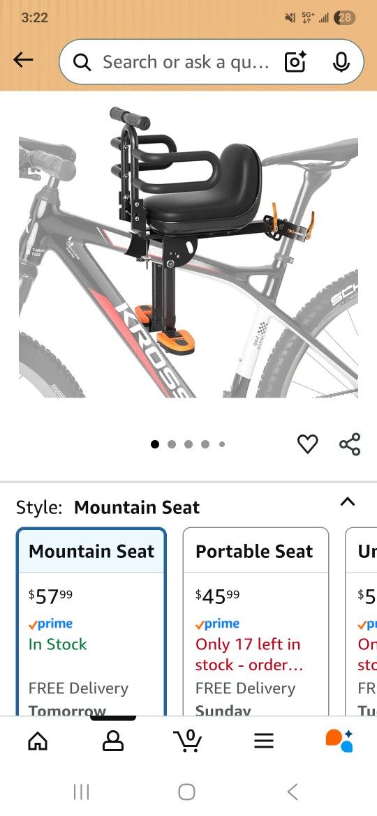 Toddler Bike Seat