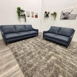 Leather Abbyson Sectional Couch Set - Free Delivery