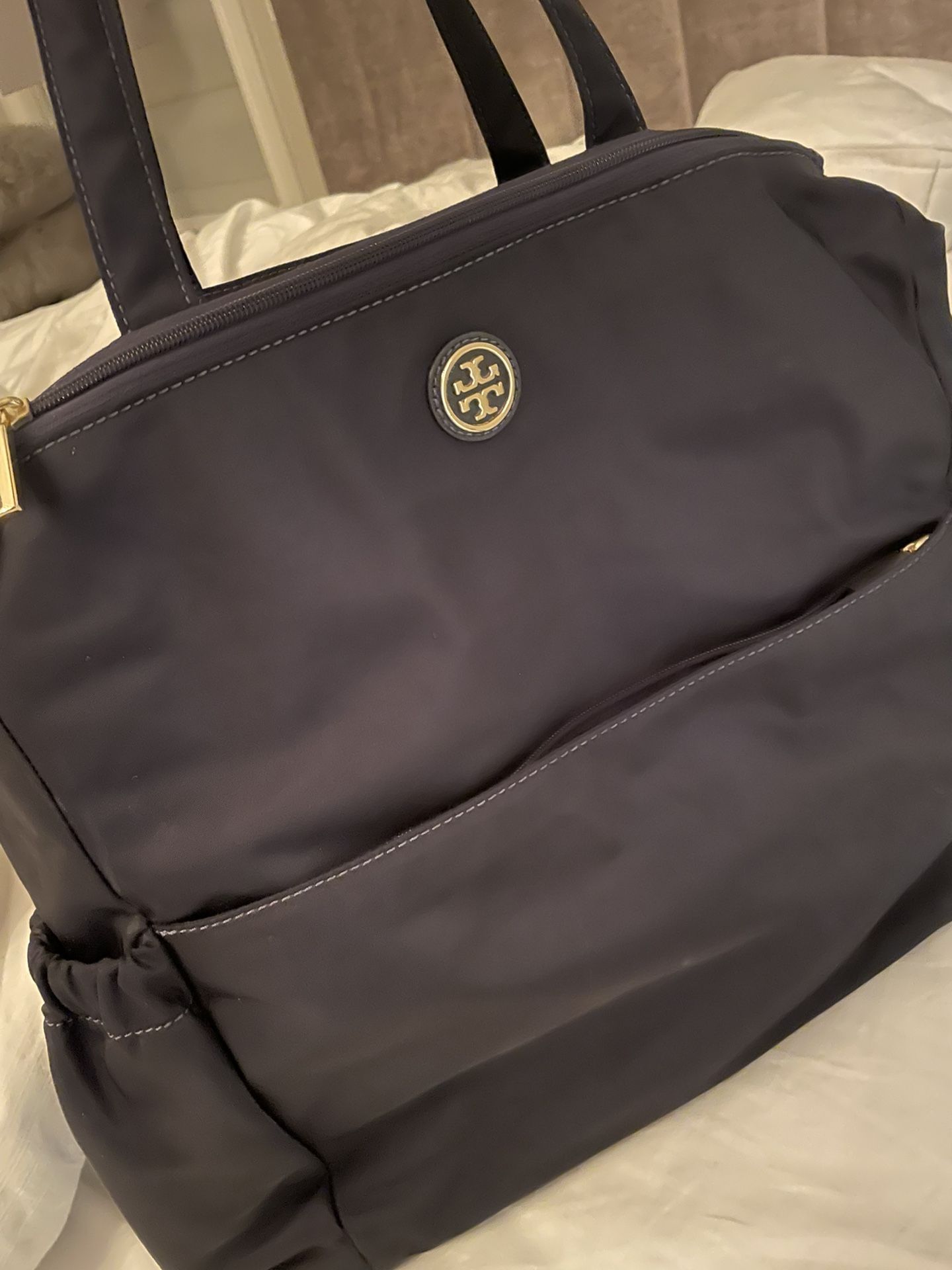 Navy Tory Burch Diaper Bag 