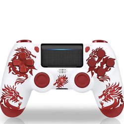 Wireless Controller Compatible with PS4/Slim/Pro Console/PC with Dual Vibration/6-Axis Motion Control - Fire Dragon