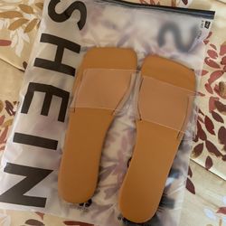Clear Sandals Size 6.5 Brand New
