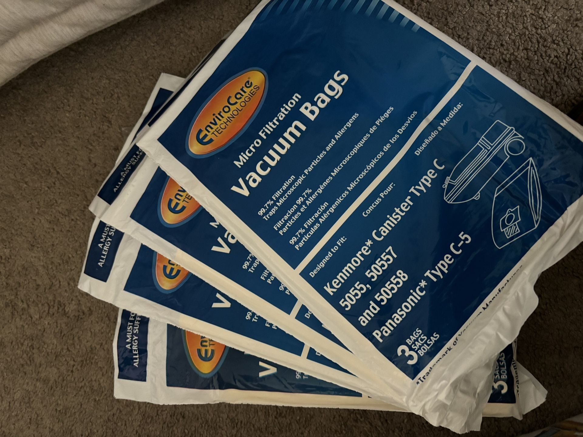 Hepacloth Vacuum Bags