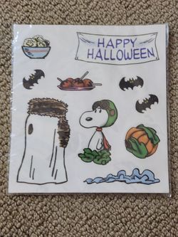 Brand New Snoopy Halloween Window Clings