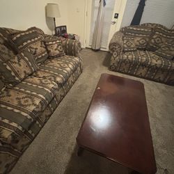 SturdyWood Sofa And Loveseat Set