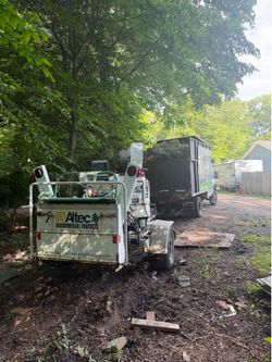 Truck with chipper