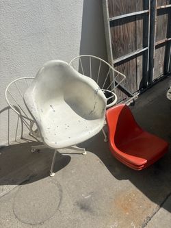 Vintage Mid Century Fiberglass Chair Shells and Frames