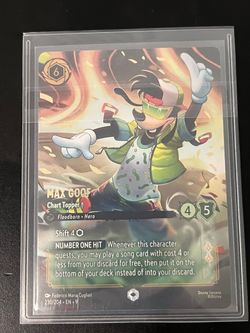 Disney Lorcana Max Goof Chart Topper Enchanted Foil #230/204 Fabled