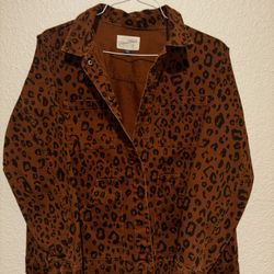 Leopard Print Utility Jacket