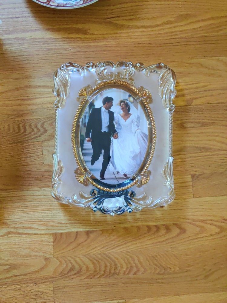 Mikasa Bridal Princess Picture Frame Lead Crystal 12" x 14" Marriage