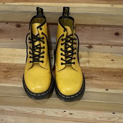 Yellow Doc Martins Womans Size 8.5