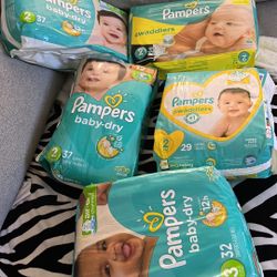 Pampers Size 2 And 1 Pack Of Size 3