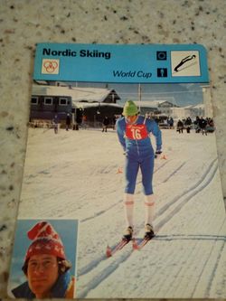 Vintage 1978 sportscaster Nordic skiing/ world cup/ winner of the 1977 edition,Thomas wassberg( swe) in davos/ olympic collector card # 17-20