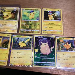 Pokémon Pikachu card lot of 7 16/30,and Swsh234,and 005/025,and 006/015,and 28/78,and 002/015,and 07/15 