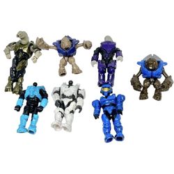 Halo Mega Bloks Mega Construx Minifigures Spartans Elites and Grunts Lot of 7