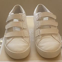 Michael Kors Letter Shoes Size 7.5 White Color