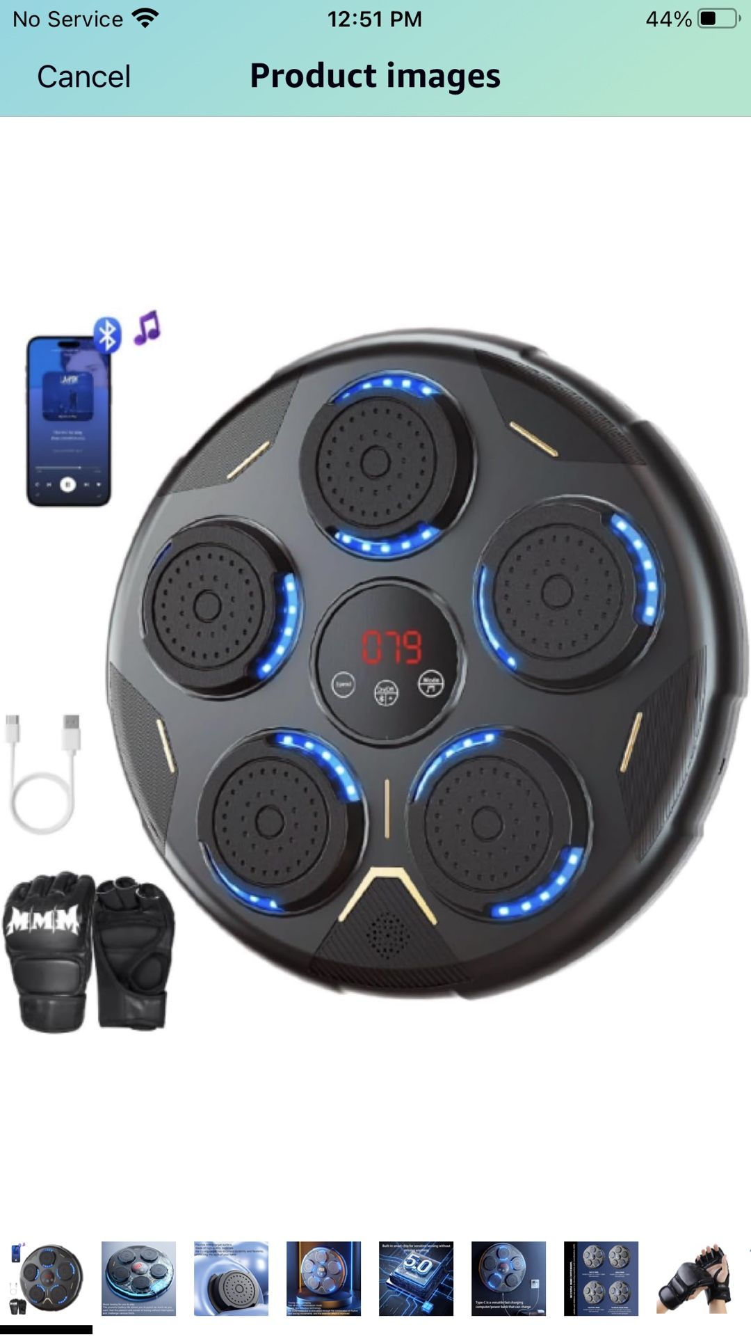 Music Boxing Machine,Interactive Punching Trainer with Boxing Gloves,Wall Mounted Electronic Boxing Target for Adults Kids,9 Modes & 9 Speeds,Punching