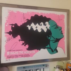 bring me the horizon signed poster feb11 2014